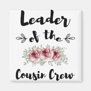 Anführer der Cousin-Crew Lustiges Cousin-Shirt Magnet