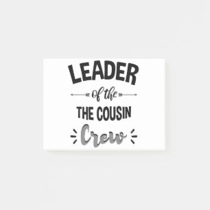 Anführer der Cousin-Crew Lustiges Cousin-Shirt Post-it Klebezettel
