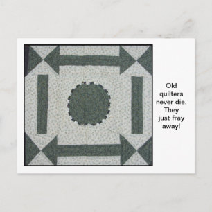 Anführungskarte für Quilt-Block Postkarte