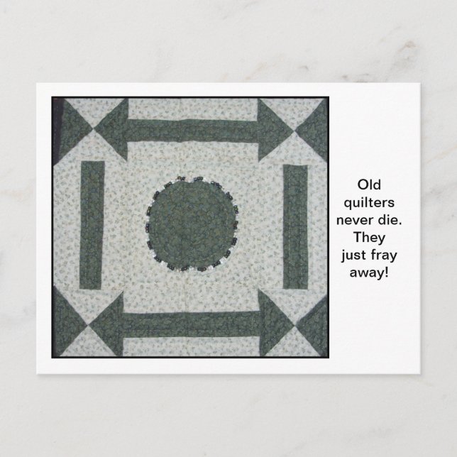 Anführungskarte für Quilt-Block Postkarte (Vorderseite)