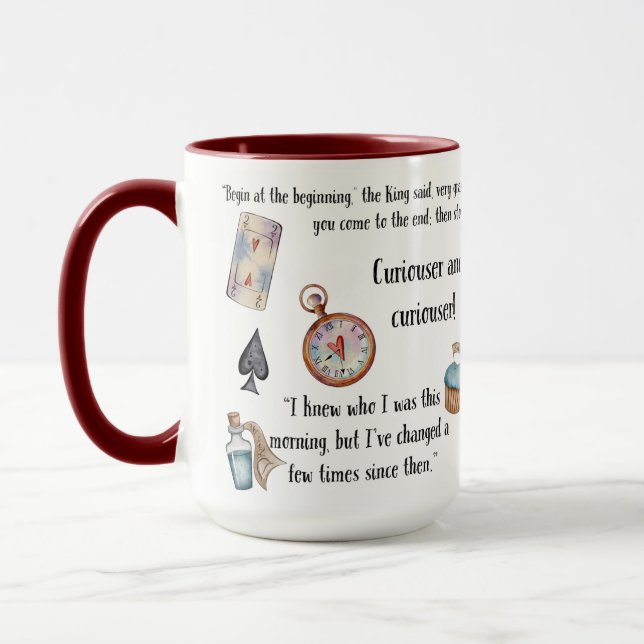 Anführungszeichen für Alicen im Wunderland Tasse (Links)