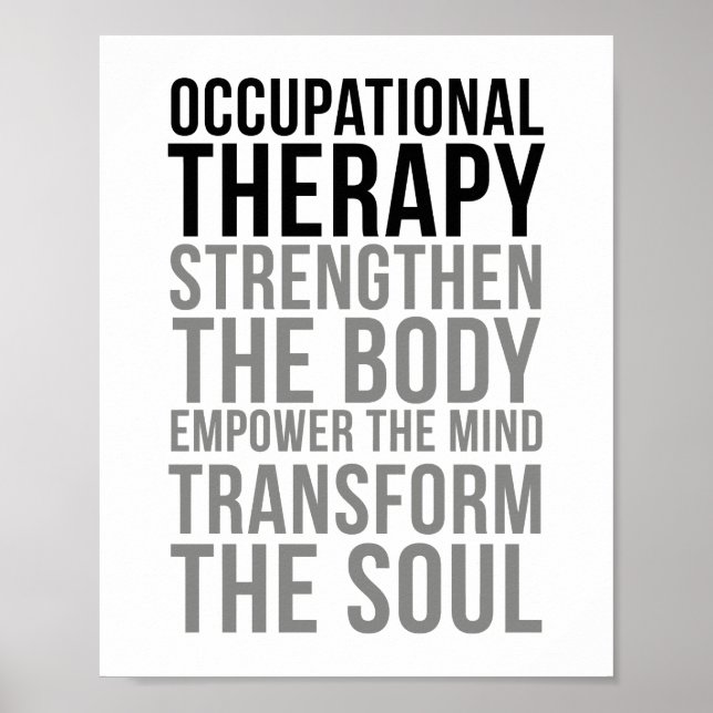 Anführungszeichen für die Arbeitstherapie Poster (Vorne)