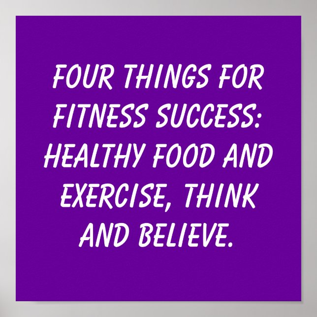 Anführungszeichen für Fitnessen Poster (Vorne)