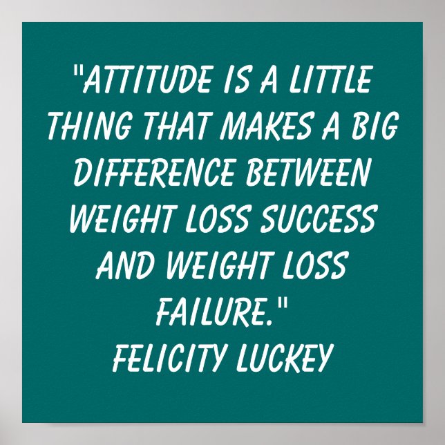 Anführungszeichen für Gewichtsverluste Poster (Vorne)