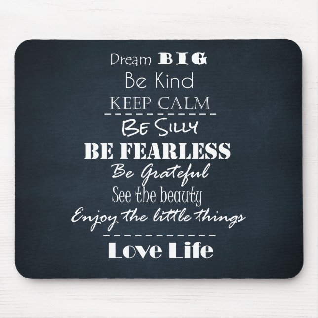 Anführungszeichen für positive Einstellungen Mousepad (Vorne)
