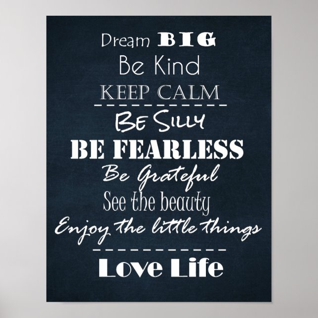 Anführungszeichen für positive Einstellungen Poster (Vorne)