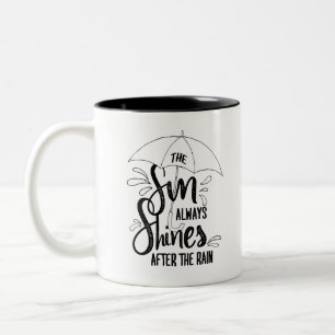 Anführungszeichen für Sonnenkurse Zweifarbige Tasse
