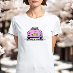 Angaben Niedlich Pink Figaro Autofahrername T-Shirt