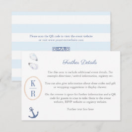 Angaben QR-Code für das Brautparty der Küstenmonog Begleitkarte