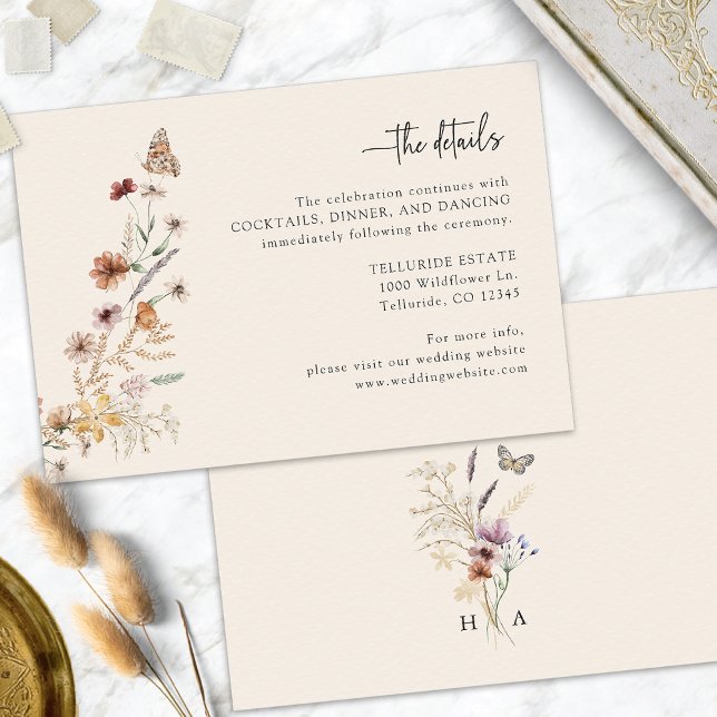 Angaben zu Boho Wedding Begleitkarte (Boho Wedding Details Enclosure Card
)