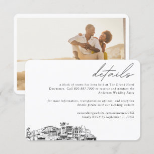 Angaben zum Ankerplatz Wedding Hotel Zimmerblock Begleitkarte