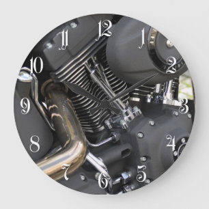 Angaben zum Motorradchromen-Motor Große Wanduhr