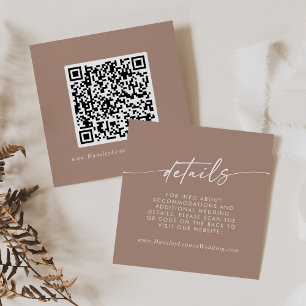 Angaben zum QR-Code für Boho Chic Neutral Taupe Begleitkarte