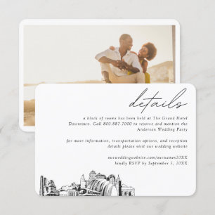Angaben zum Zimmerblock Kansas City Wedding Hotel Begleitkarte