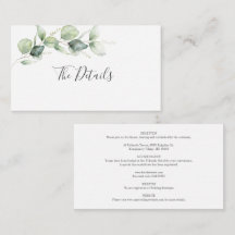 Angaben zur Eukalyptus Botanical Wedding