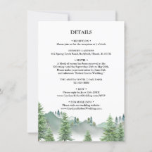 Angaben zur Hochzeit im Bergwald