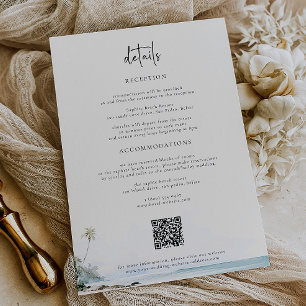 Angaben zur Hochzeit in Urlaubsort auf Inseln Einladung
