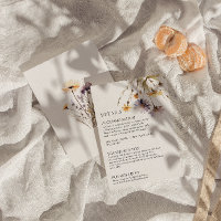 Angaben zur Hochzeit mit Lila Blumenmotiv