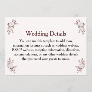 Angaben zur Hochzeitserklärung Einladung