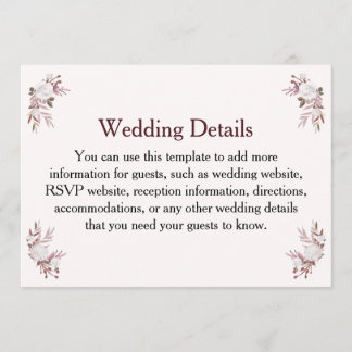 Angaben zur Hochzeitserklärung Einladung