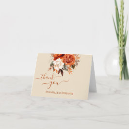 Angaben zur Orange- und Rostflora Dankeskarte
