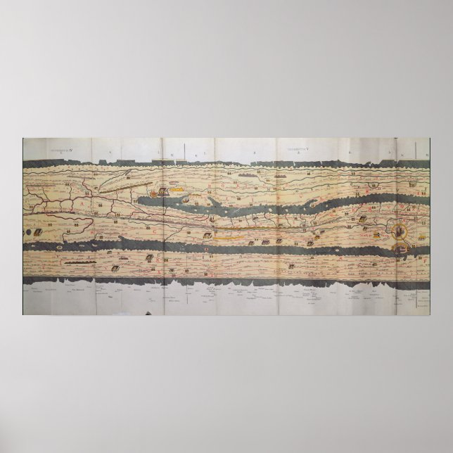 Angaben zur Peutinger-Tabelle Poster (Vorne)