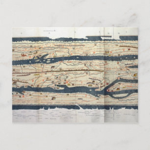 Angaben zur Peutinger-Tabelle Postkarte