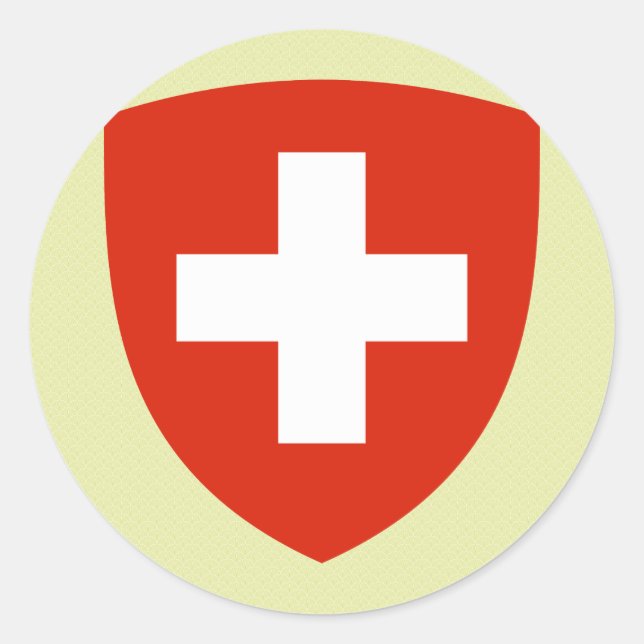 Angaben zur Schweizer Wappen Runder Aufkleber (Vorderseite)