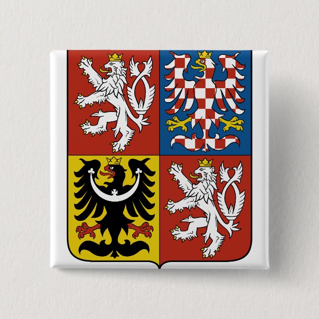 Angaben zur tschechischen Wappen Button (Vorderseite)