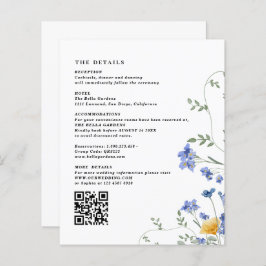 Angaben zur Wildblume QR-Code Hochzeitskarten