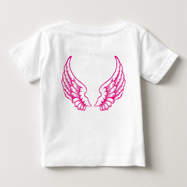 Ange Ailes Bébé T-shirt rose (Dos)