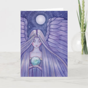 Ange avec petite carte de la Terre par Molly Harri