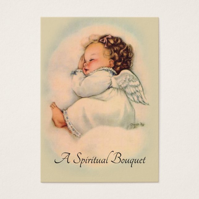 Ange Bouquet Spirituel Prière Sainte Carte (Devant)