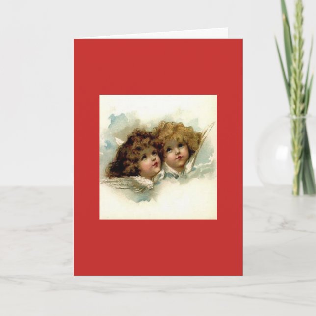 ANGE CARTE DE NOËL PLIÉE A L'AQUARELLE (Devant)