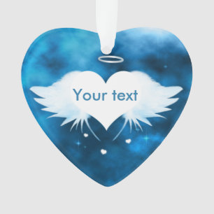 Ange de l'ornement acrylique de coeur de coeur