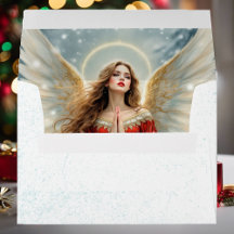 Ange de Noël dans la neige Adresses personnalisées