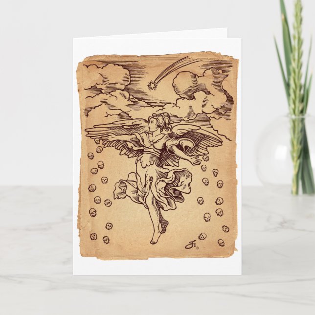 Ange de Noël de la carte de décès (Devant)