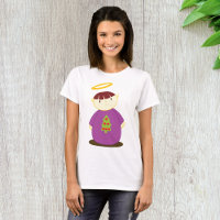 Ange De Noël En T-shirt Femme Violette