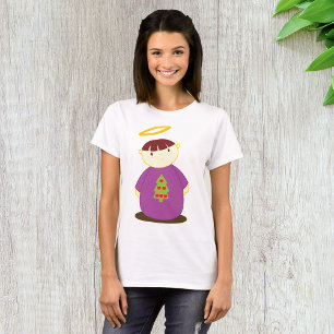 Ange De Noël En T-shirt Femme Violette