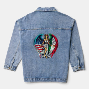 Ange drapeau américain et mexicain woMan Art patri