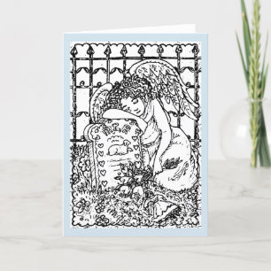 ANGE GARDE EN PLEURS, CARTE DE SYMPATHIE Vierge