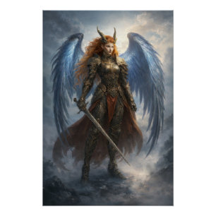 Ange Gardien Céleste – Affiche de Fantasy Épique