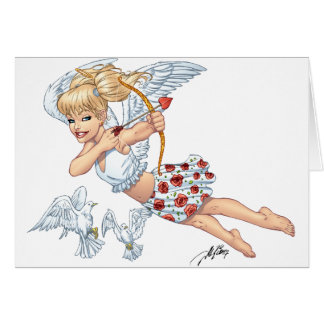Ange mignon de cupidon avec la flèche d'amour par