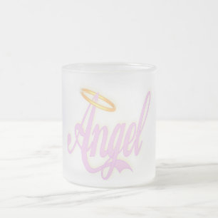 Ange - tasse en verre givré