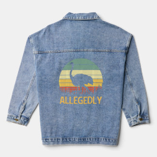 Angeblich Ostrich Funny Retro Funny Flightless Bir Jeansjacke