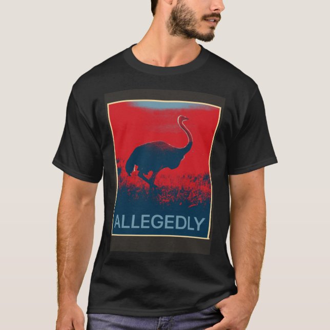 Angeblich Vogel Straußenflightless T-Shirt (Vorderseite)