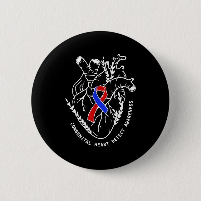 Angeborene Herzfehler Aufklärungsherz  Button (Vorderseite)