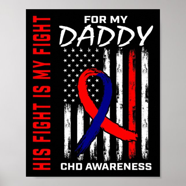Angeborener Herzfehler Chd Bewusstsein Daddy Ameri Poster (Vorne)