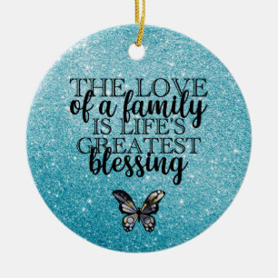 Angebot der Blue Glitzer Keramik Ornament