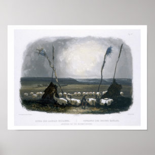 Angebot der Mandan Amerikanische Ureinwohner, Plat Poster